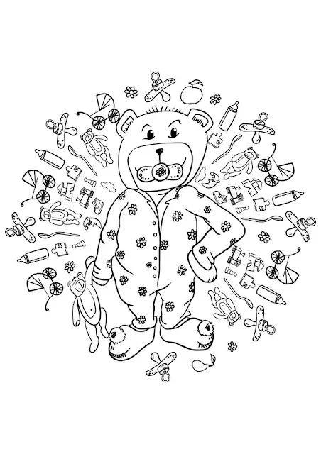 Sweet Coloring Page for Kids