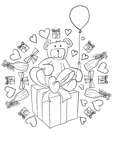 Birthday Coloring Page for Kids