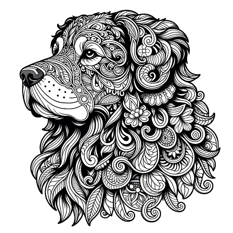 Coloring Page: Dog Theme