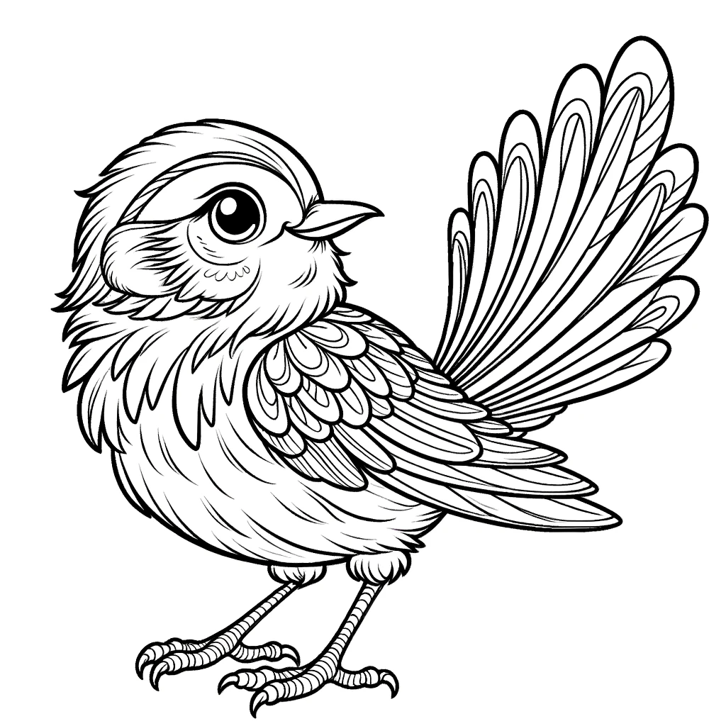 Bird coloring picture