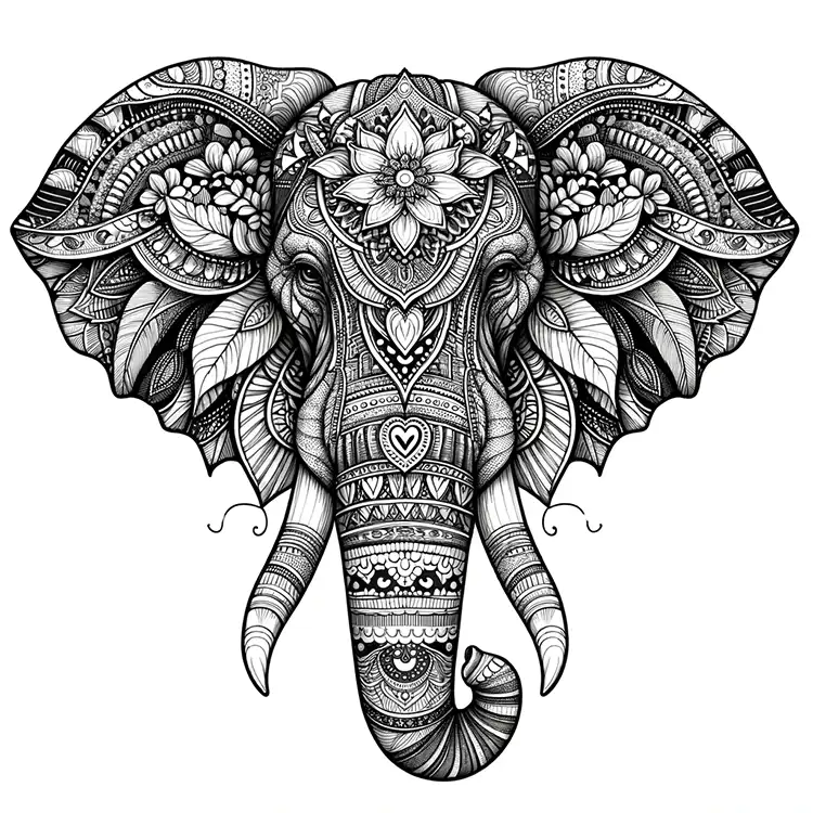 Elefant Zeichnungsvorlage