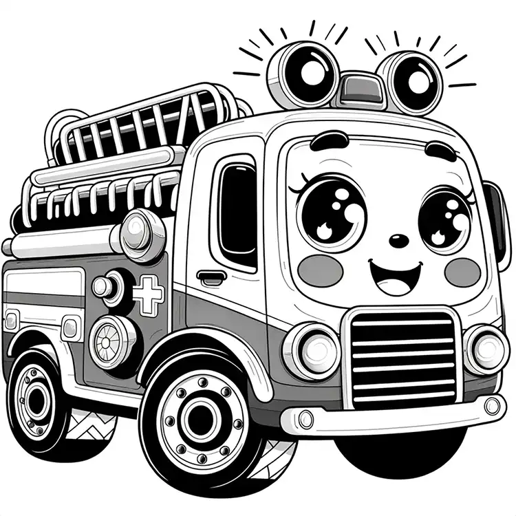 Fire Department Coloring Page
