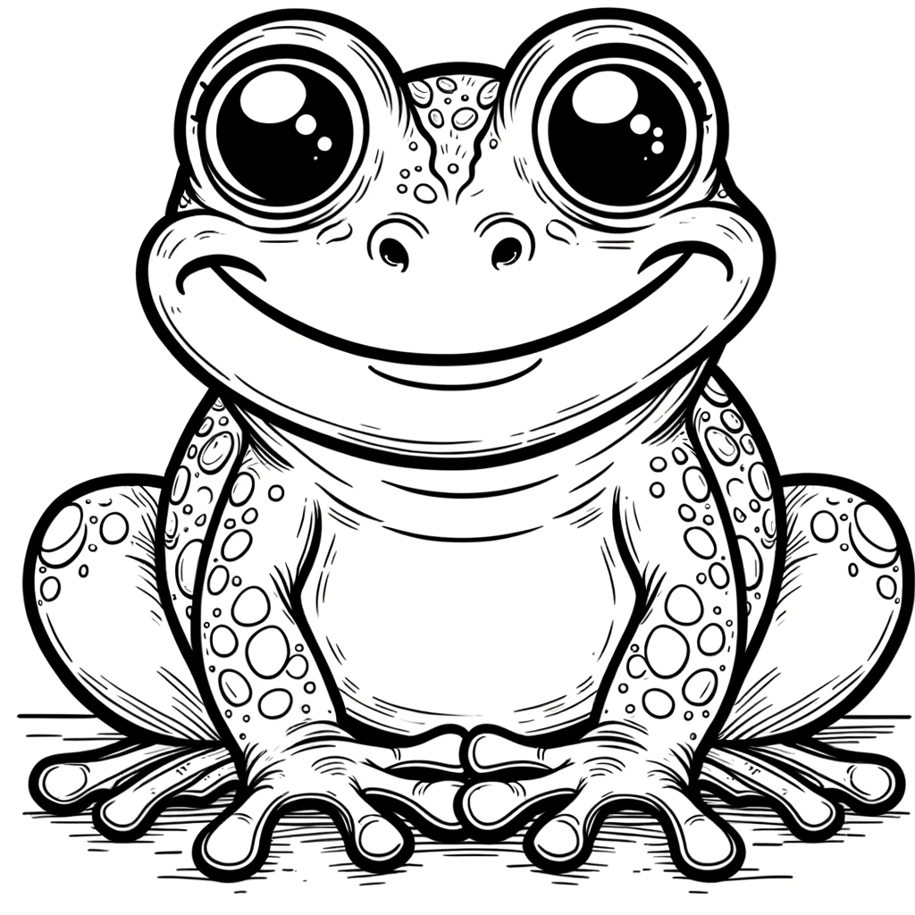Coloring Pages with Frogs