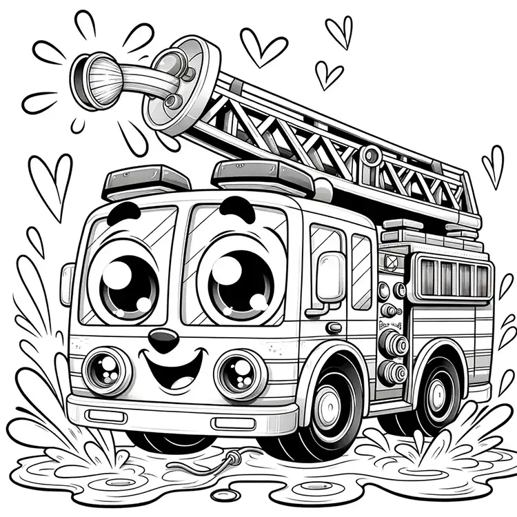 Firefighter Coloring Page