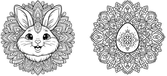 Easter Pictures for Coloring for Children