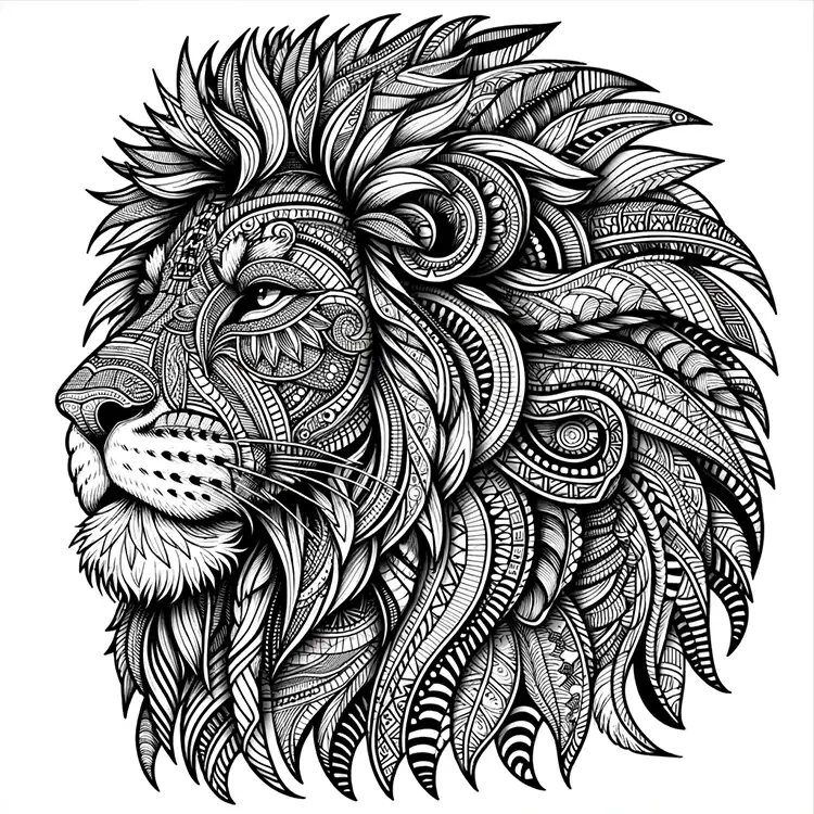 Lion coloring page