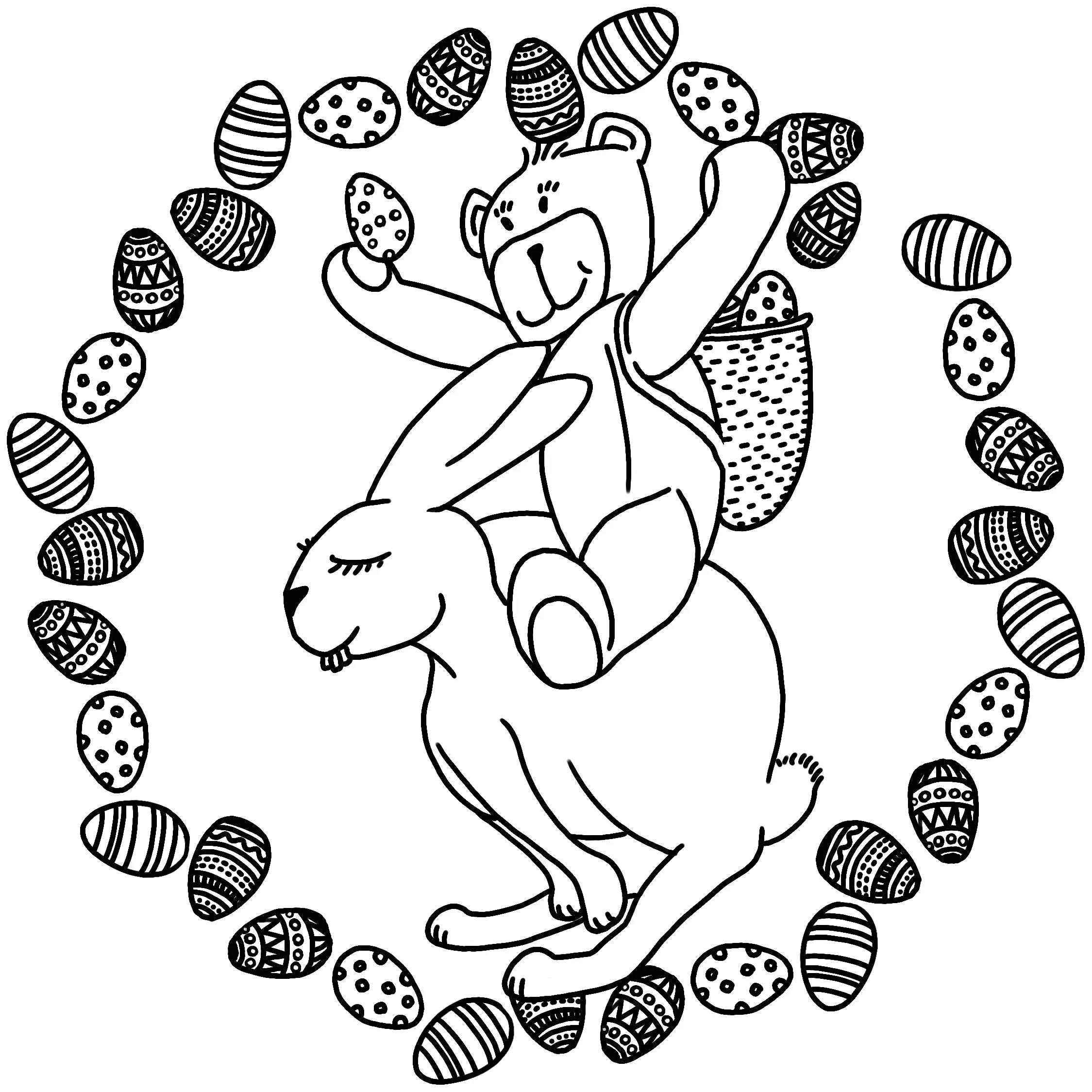 Sweet Coloring Page for Easter