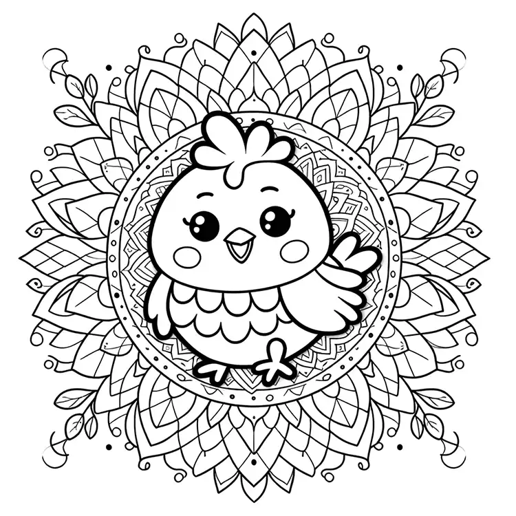 Free Coloring Pages with Easter Chicks