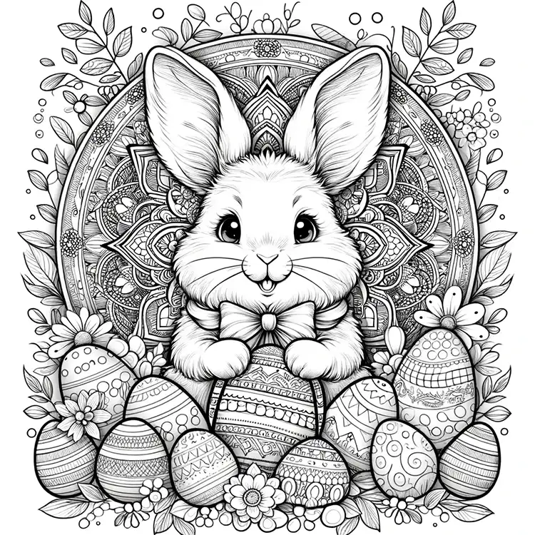 Easter Bunny Coloring Page