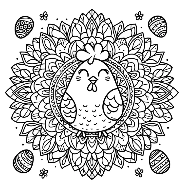 Free Easter Coloring Pages with Chicks