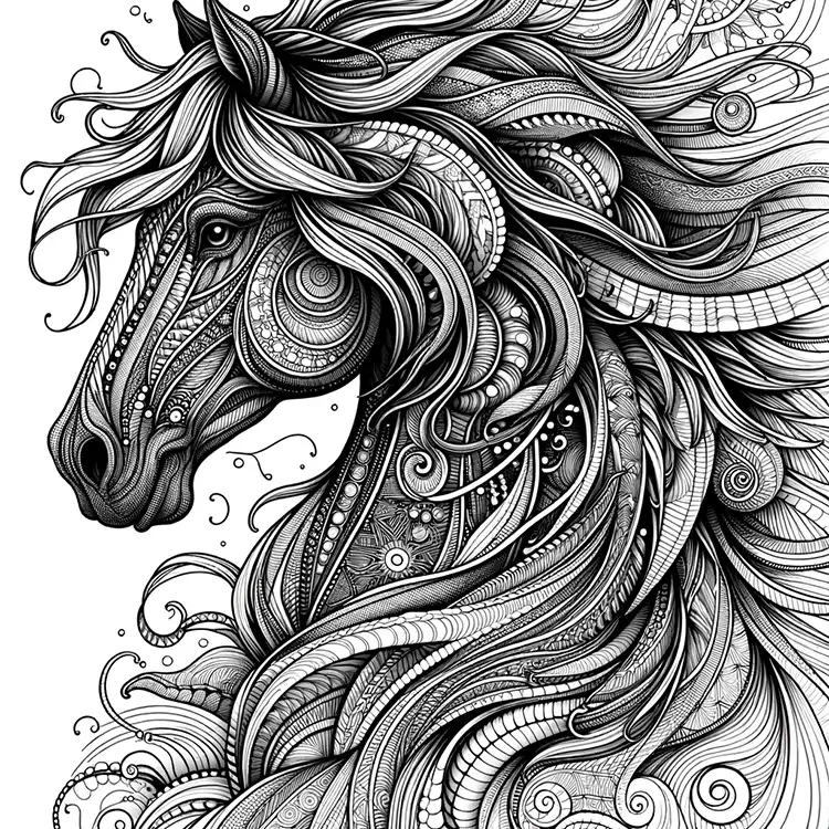 Horse Coloring and Printing