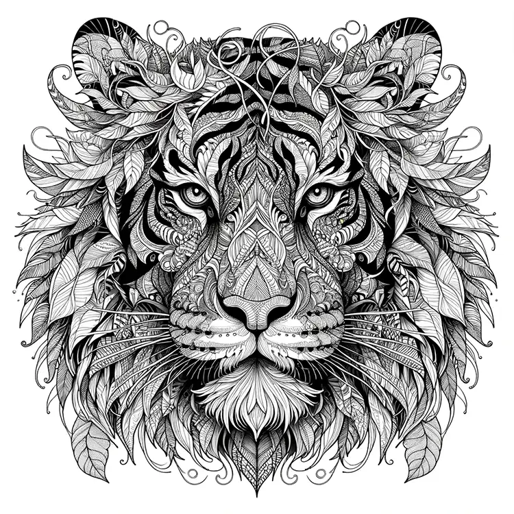 Tiger coloring page