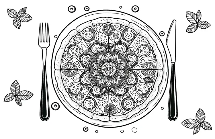 Another pizza place mat mandala