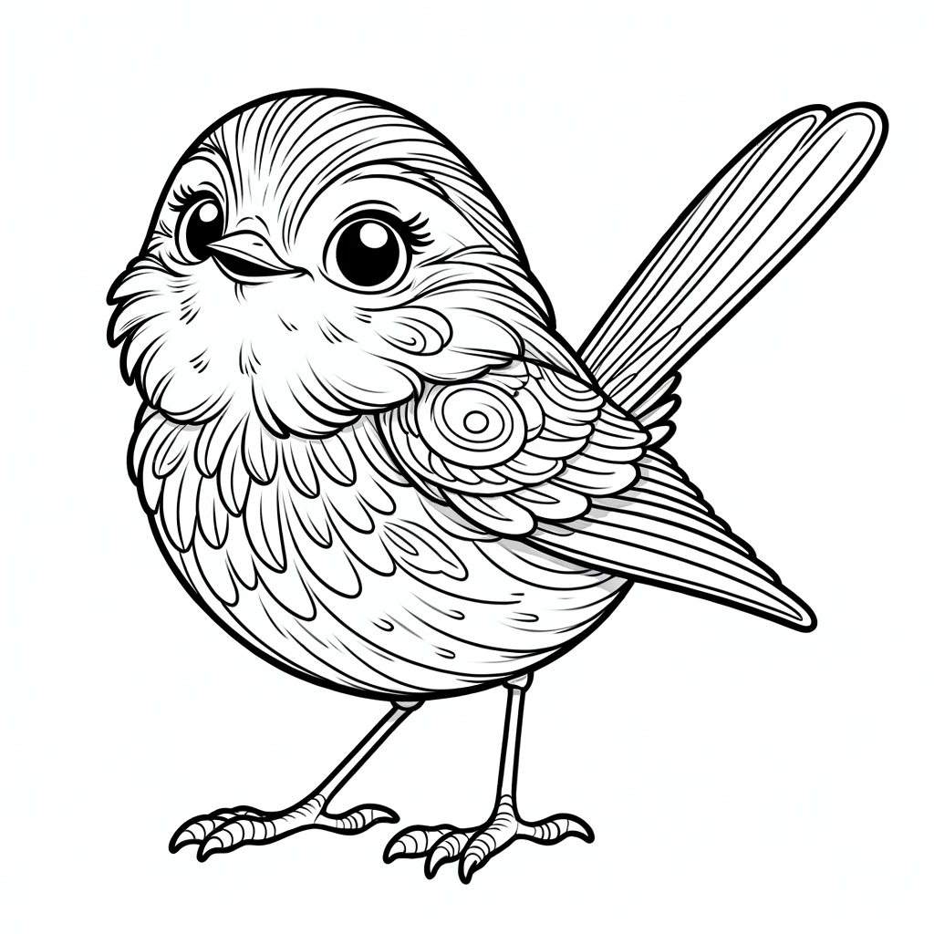 Coloring Template Bird