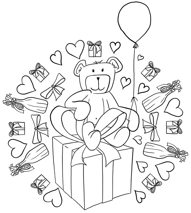 Birthday Coloring Page for Kids