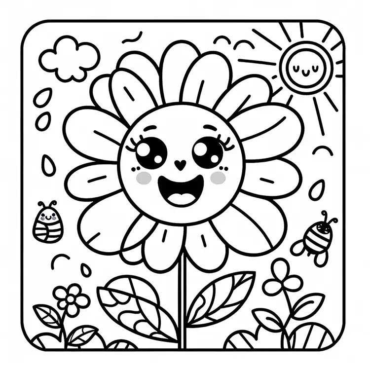 Funny coloring picture for children