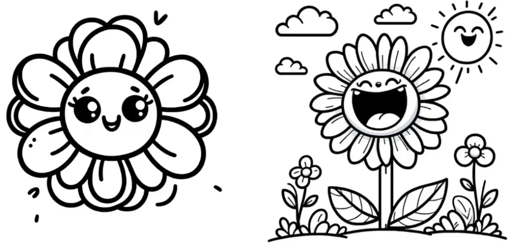Flower coloring pages
