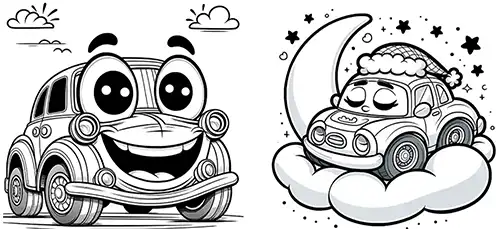 car coloring pictures