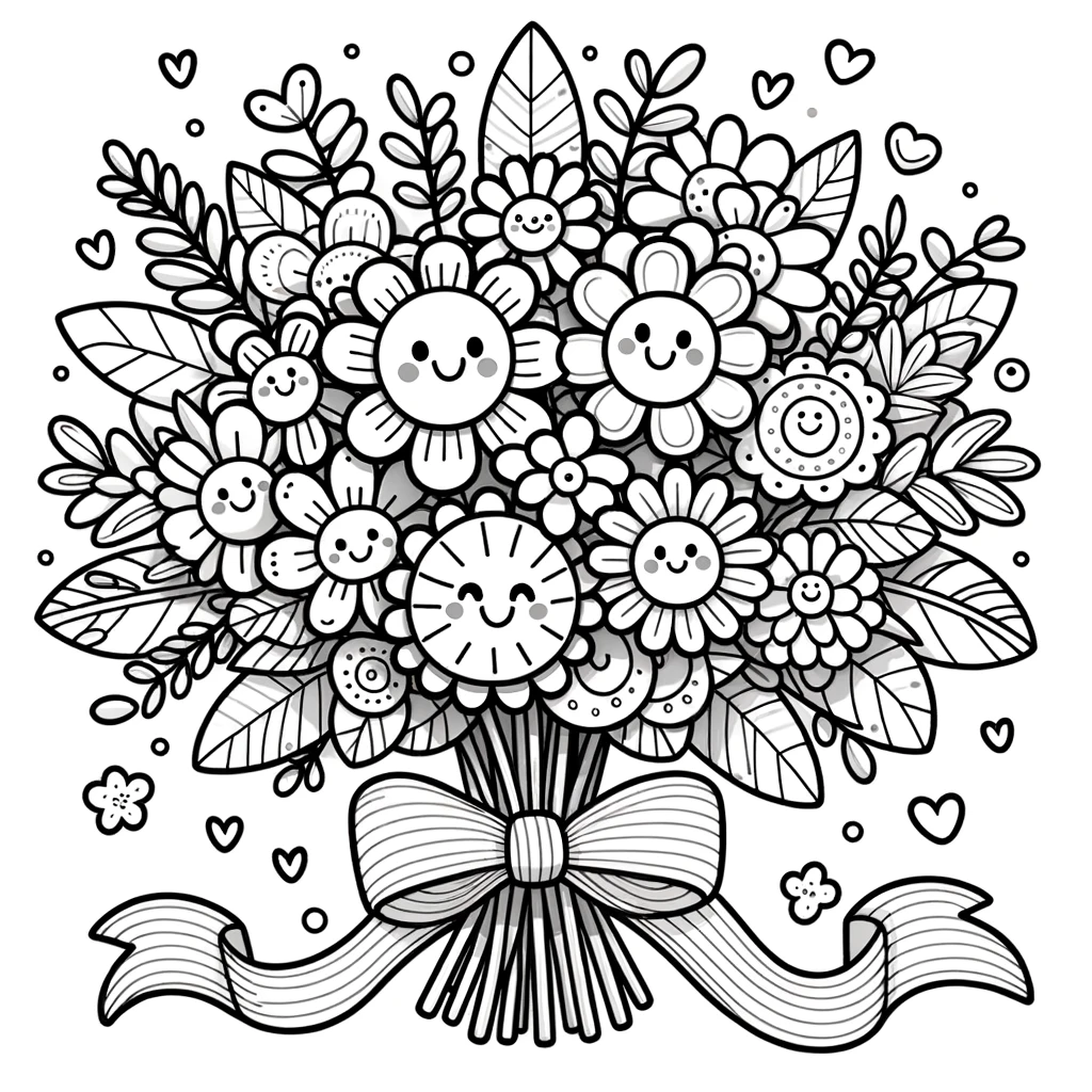 Bouquet coloring page