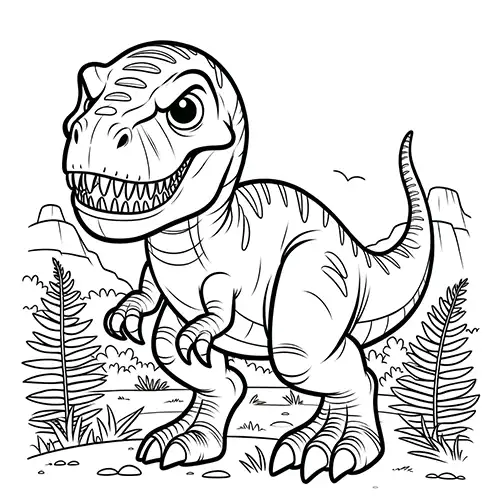 Dangerous Dino to Color