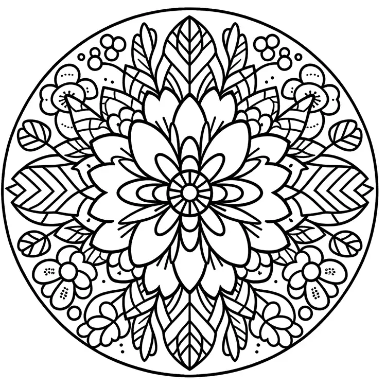 komplexes Blumen-Mandala
