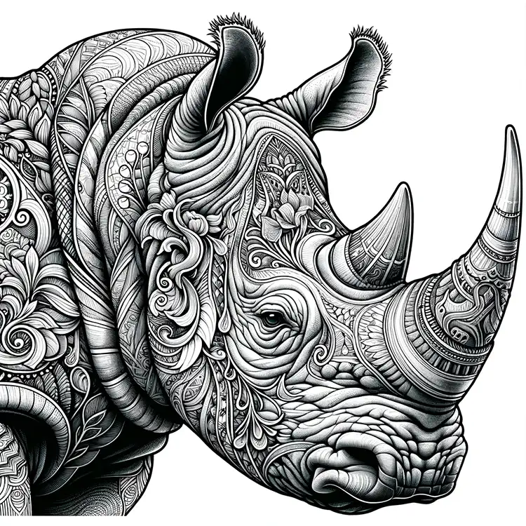 Rhinoceros coloring page