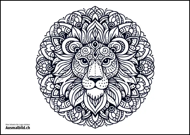 lion placemat coloring page