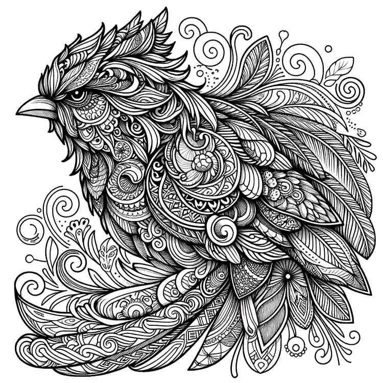 Small Bird as a Coloring Page