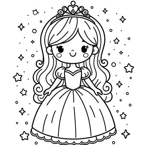 Coloring Page for Kids – Princess