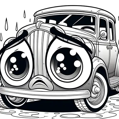 Car Coloring Page for Kids