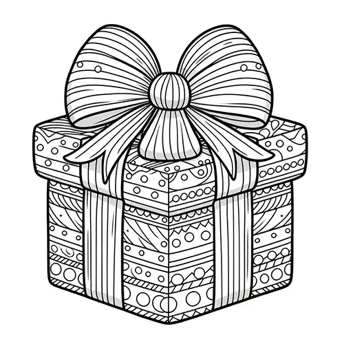 Gift as Coloring Page