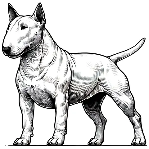 Bull Terrier Ausmalbild